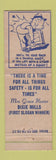 Matchbook Cover - West Point Textiles Safety Dixie Mills