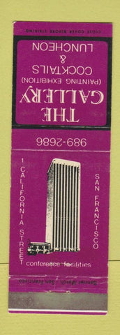 Matchbook Cover - The Gallery Restaurant San Francisco CA