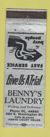 Matchbook Cover - Benny's Laundry