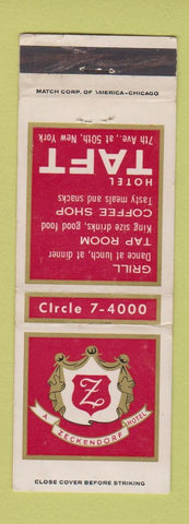 Matchbook Cover - Hotel Taft New York City WEAR