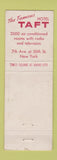 Matchbook Cover - Hotel Taft New York City WEAR