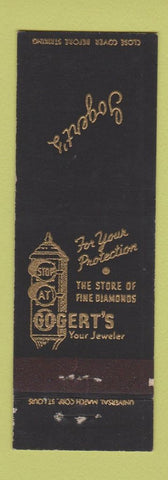 Matchbook Cover - Gogert's Jewelry Madison WI