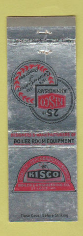 Matchbook Cover - Kisco Boiler and Engineering St Louis MO WEAR