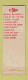 Matchbook Cover - Kisco Boiler and Engineering St Louis MO WEAR