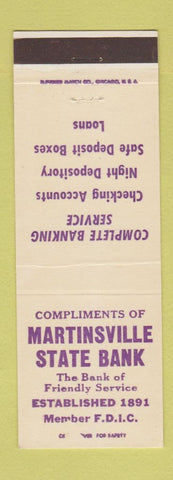 Matchbook Cover - Martinsville State Bank IN?