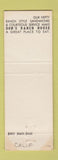 Matchbook Cover - Ranch House Sandwiches San Jose CA
