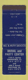 Matchbook Cover - Bridal and Party Center Springfield Chatham IL WEAR