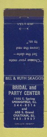 Matchbook Cover - Bridal and Party Center Springfield Chatham IL WEAR