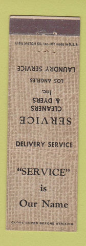 Matchbook Cover - Service Cleaners Dyers Los Angels CA laundry
