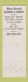Matchbook Cover - Best Grand Cleaners Laundry