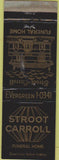 Matchbook Cover - Stroot Carroll Funeral Home WEAR