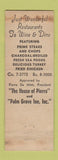 Matchbook Cover - Pierre's Palm Grove Inn Lincolnwood IL WEAR
