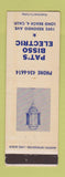 Matchbook Cover - Pat's Bisso Electric Long Beach CA