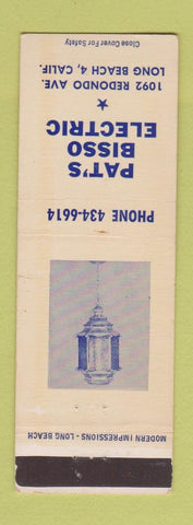 Matchbook Cover - Pat's Bisso Electric Long Beach CA