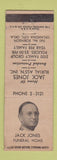 Matchbook Cover - Jack Jones Funeral Home Oklahoma City OK WEAR ambulance