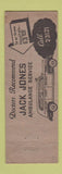 Matchbook Cover - Jack Jones Funeral Home Oklahoma City OK WEAR ambulance