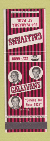 Matchbook Cover - Gallivans St Paul MN