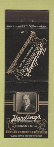 Matchbook Cover - Harding's Restaurants Chicago IL