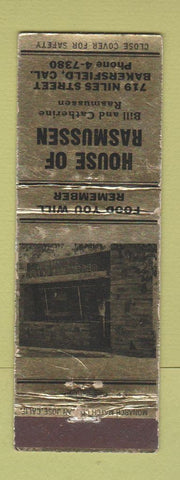 Matchbook Cover - House of Rasmussen Bakersfield CA WEAR