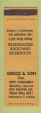 Matchbook Cover - Gregg and Son Dry Cleaners Indianapolis IN