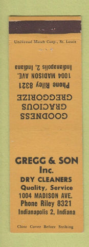 Matchbook Cover - Gregg and Son Dry Cleaners Indianapolis IN