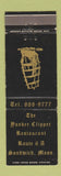 Matchbook Cover - Yankee Clipper Restaurant Sandwich MA WEAR