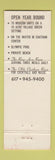 Matchbook Cover - Stage Harbor Motor Inn Chatham MA