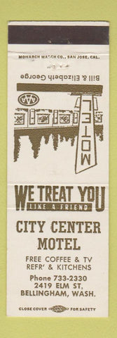 Matchbook Cover - City Center Motel Bellingham WA