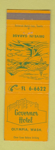 Matchbook Cover - Governor Hotel Olympia WA