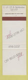 Matchbook Cover - Off Belleview Grill Denver Colorado