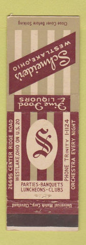 Matchbook Cover - Schneider's Restaurant Westlake OH