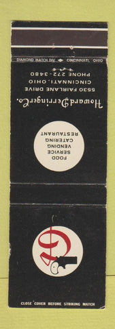 Matchbook Cover - Howard Derringer Food Service Cincinnati OH
