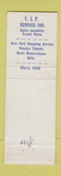 Matchbook Cover - VIP Service Cincinnati OH Carew Tower
