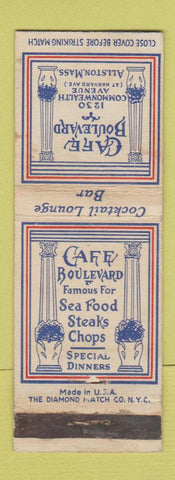 Matchbook Cover - Cafe Boulevard Allston MA WEAR
