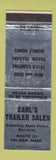 Matchbook Cover - Earl's Trailer Sales Palmer MA WEAR