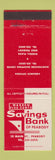 Matchbook Cover - Warren Five Cents Savings Bank Peabody MA