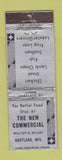 Matchbook Cover - New Commercial Hotel Hartland WI WEAR low phone #