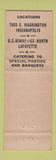 Matchbook Cover - Morris Bryant Restaurant Indianapolis Lafayette IN