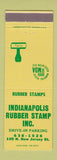 Matchbook Cover - Indianapolis Rubber Stamp IN