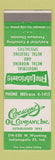 Matchbook Cover - Crescent Oil Company Indianapolis IN