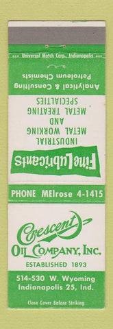 Matchbook Cover - Crescent Oil Company Indianapolis IN
