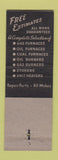 Matchbook Cover - Bond Heating Cincinnati OH