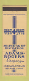 Matchbook Cover - Bilt Well Woodwork Adams Rogers Indianapolis IN