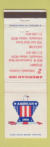 Matchbook Cover - American Inn Speedway Castleton IN