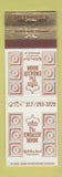 Matchbook Cover - Embassy Room Indianapolis IN Holiday Inn