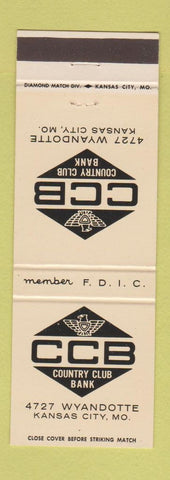 Matchbook Cover - Country Club Bank  Kansas City MO