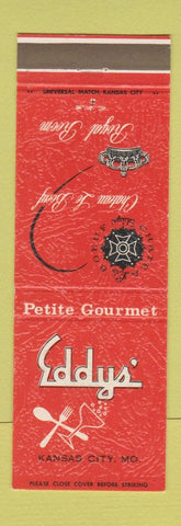 Matchbook Cover - Eddy's Restaurant Kansas City MO