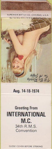 Matchbook Cover - International Match Club RMS 1974 pinup