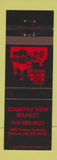 Matchbook Cover - Country View Market Kansas City MO