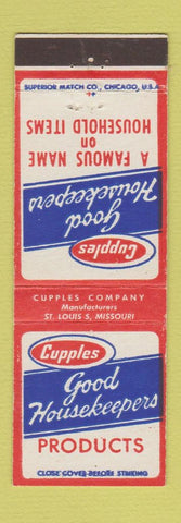 Matchbook Cover - Cupples Good Housekeepers Products ST Louis MO
